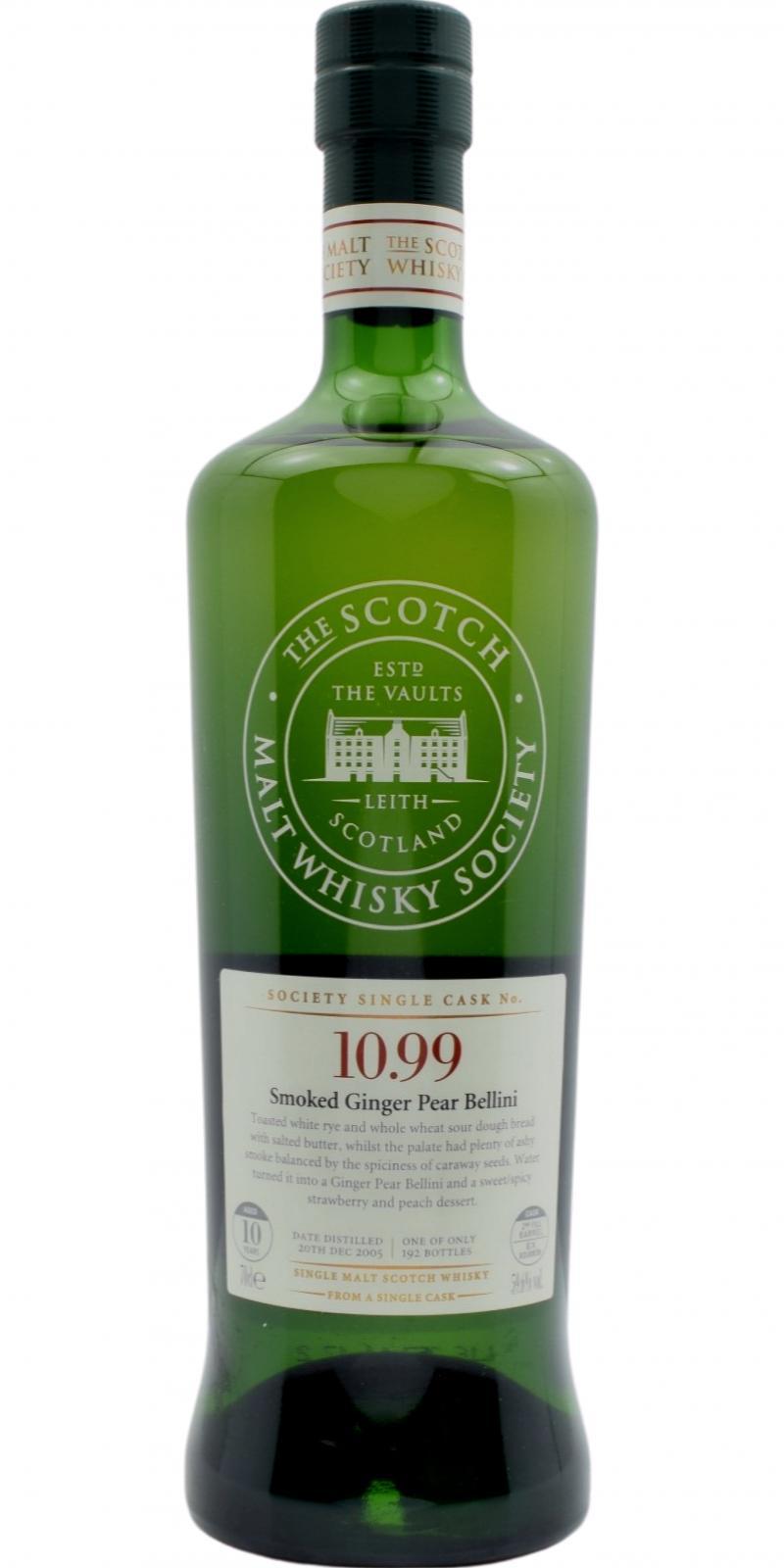 Bunnahabhain 2005 SMWS 10.99 Smoked Ginger Pear Bellini