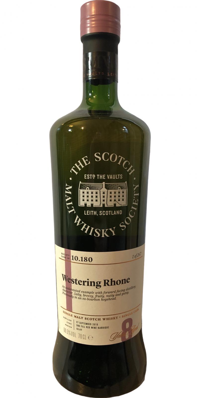 Bunnahabhain 2010 SMWS 10.180 Westering Rhone