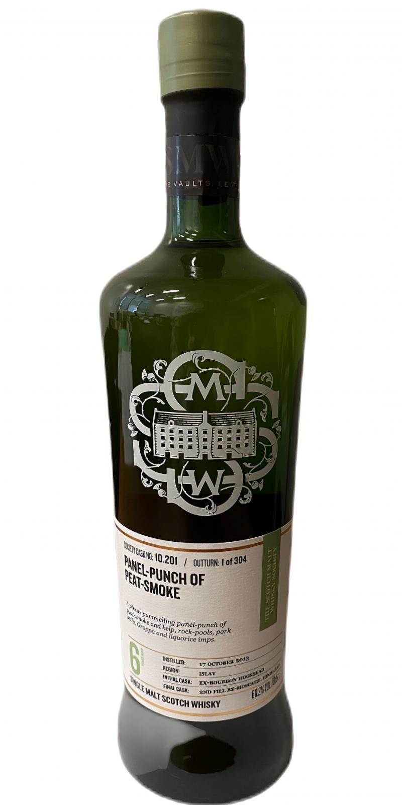 Bunnahabhain 2013 SMWS 10.201 Panel-punch of peat-smoke