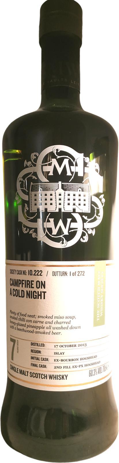 Bunnahabhain 2013 SMWS 10.222 Campfire on a cold night