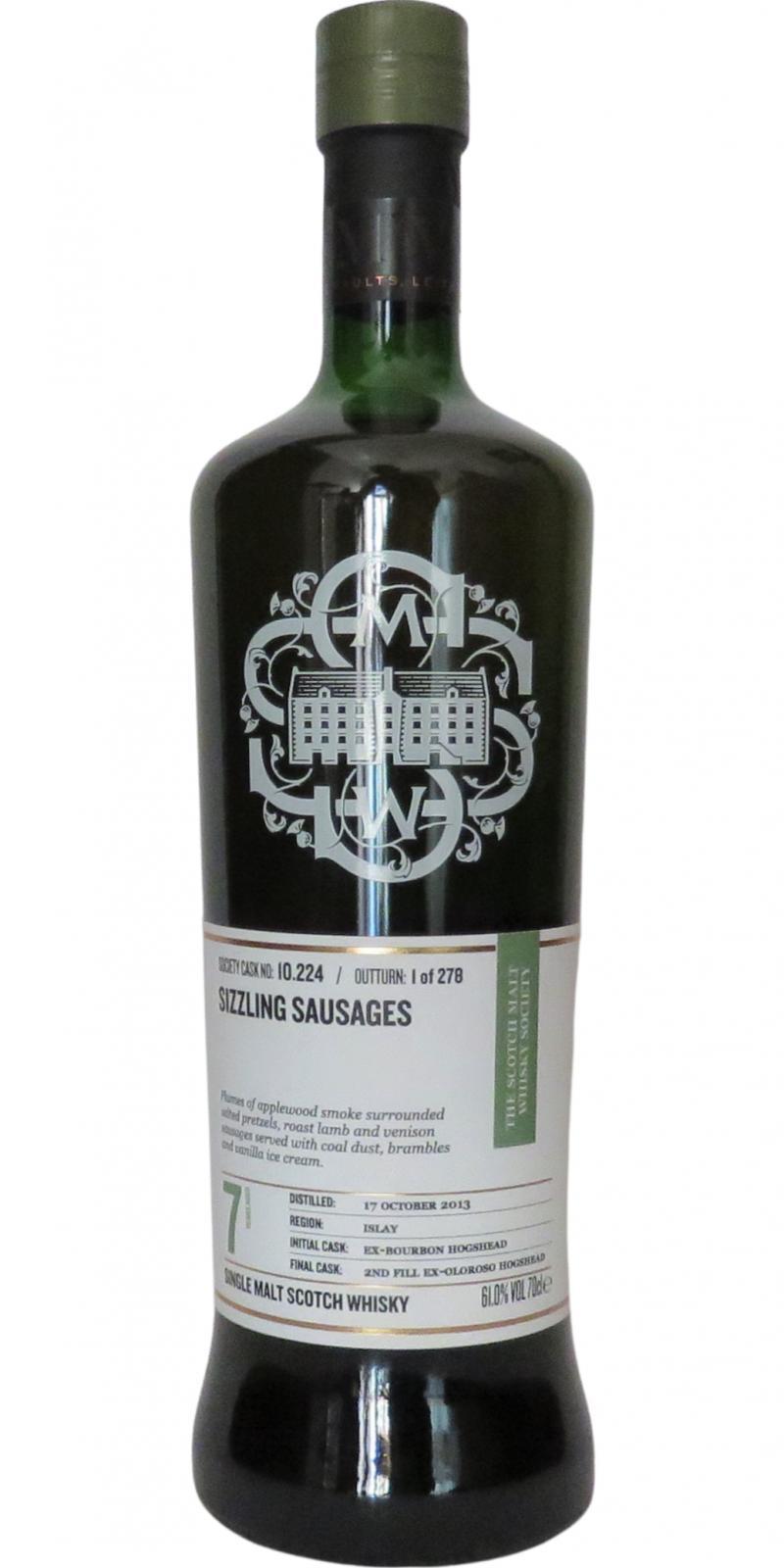 Bunnahabhain 2013 SMWS 10.224 Sizzling sausages
