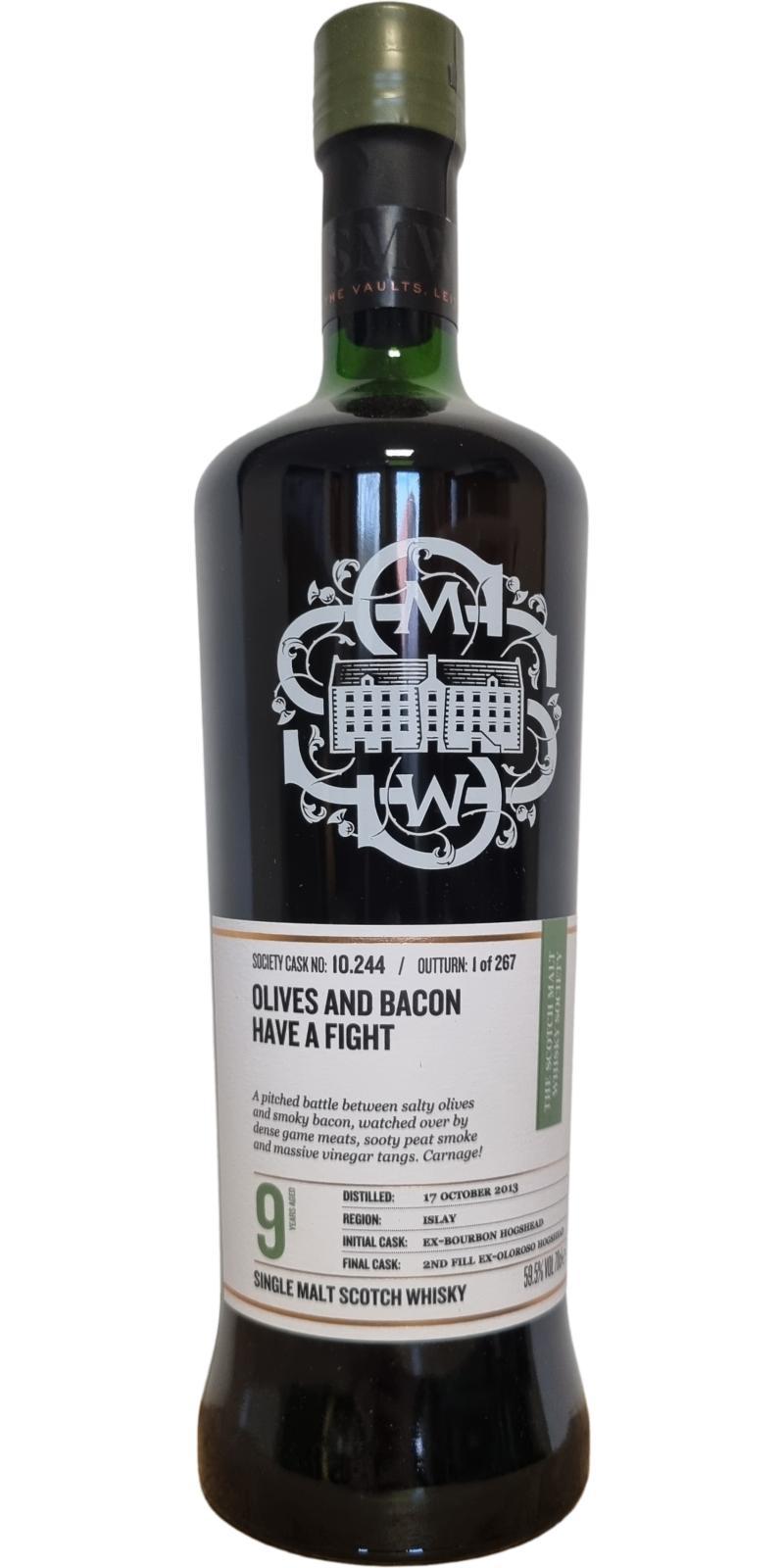 Bunnahabhain 2013 SMWS 10.244 Olives and bacon have a fight