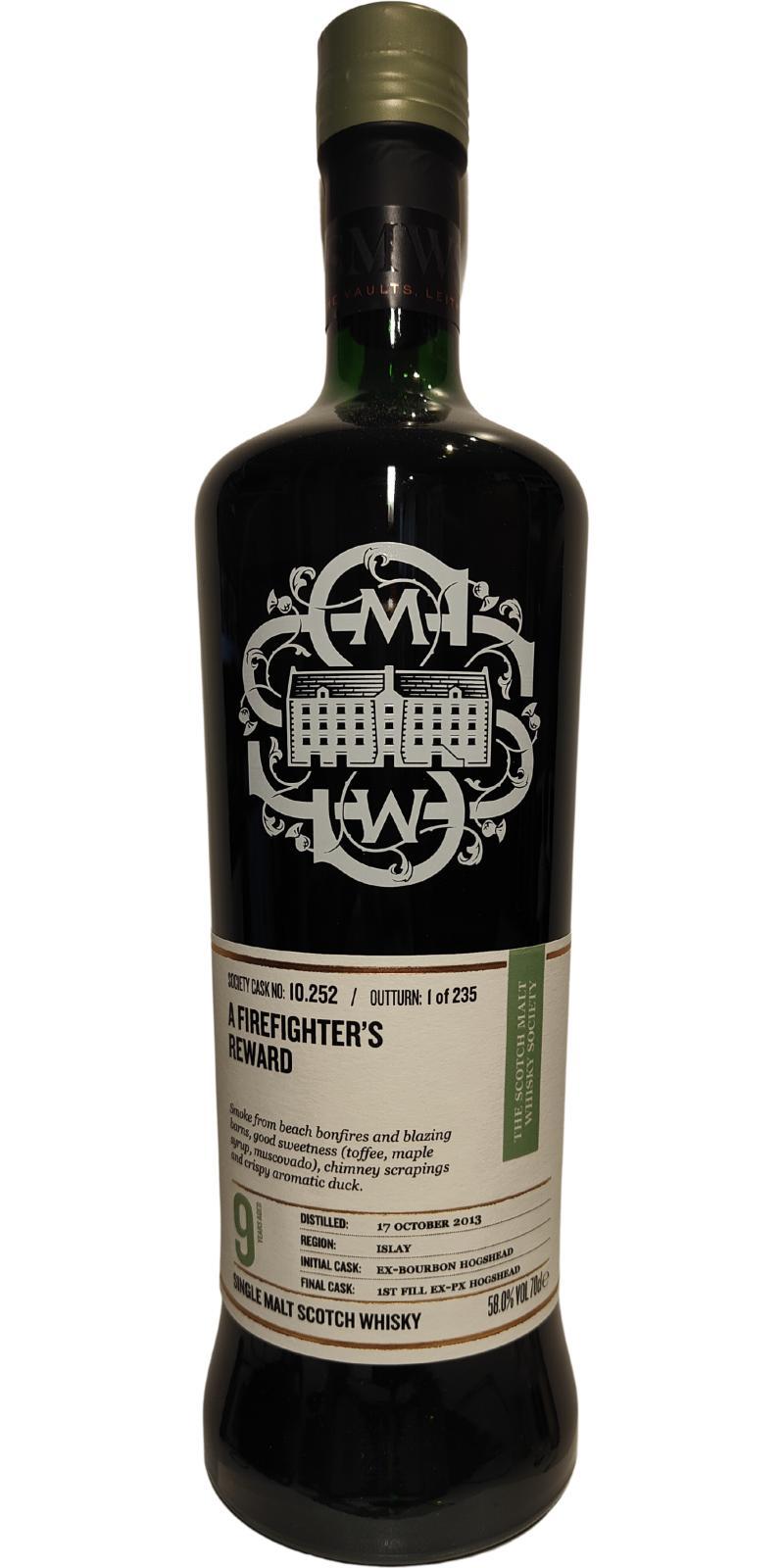 Bunnahabhain 2013 SMWS 10.252 A firefighter's reward