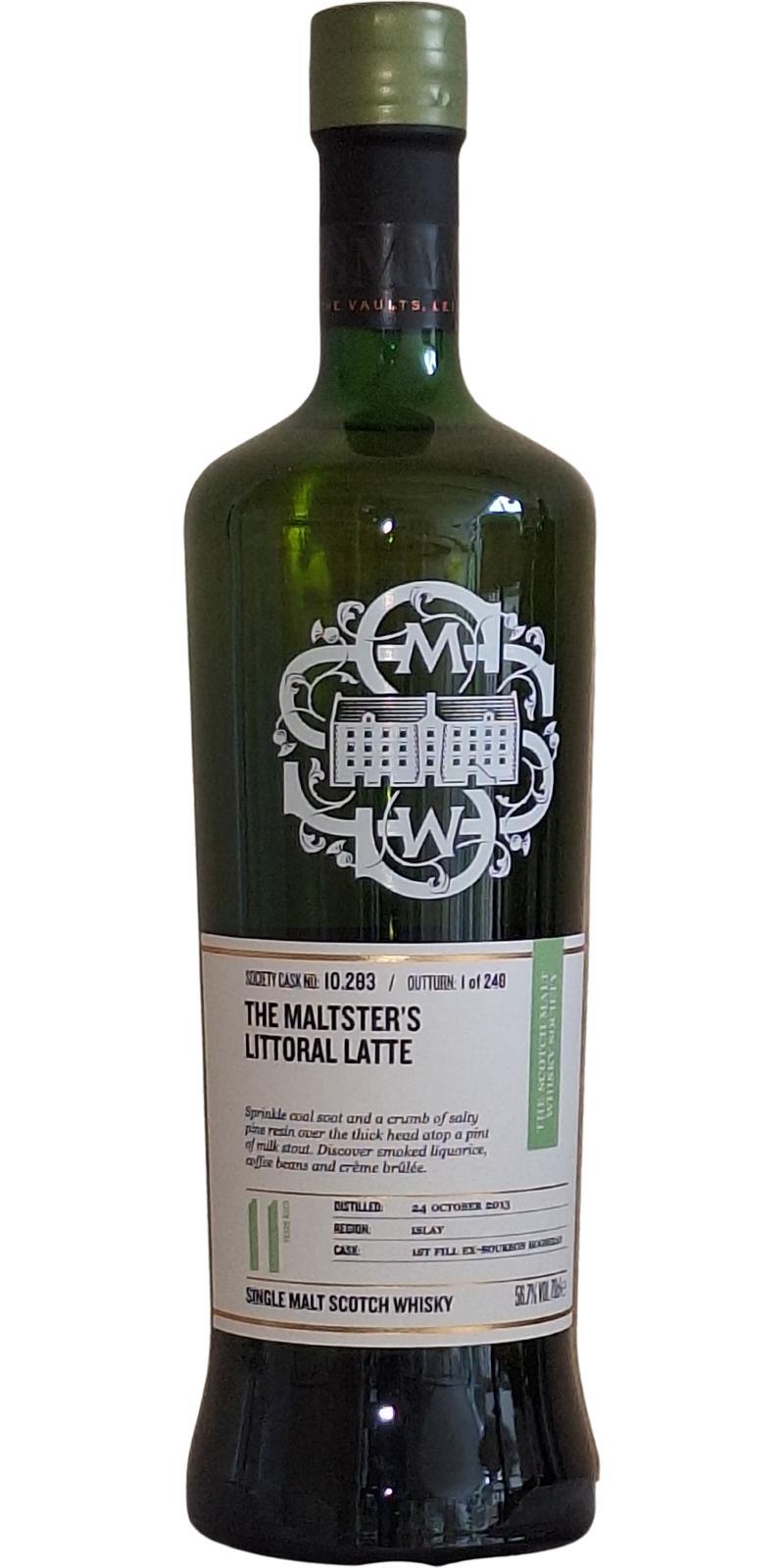 Bunnahabhain 2013 SMWS 10.283 The maltster's littoral latte