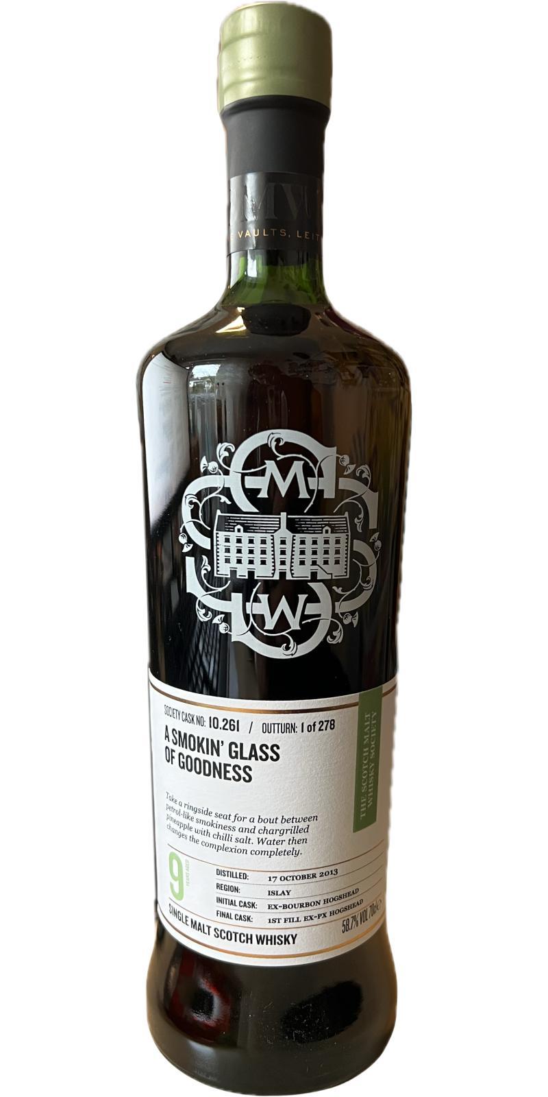 Staoisha 2013 SMWS 10.261 A smokin' glass of goodness