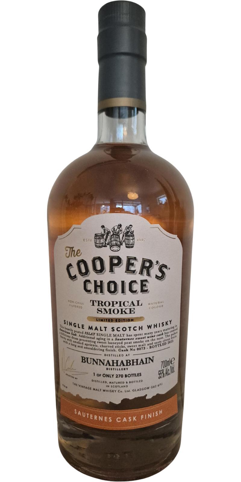 Bunnahabhain Tropical Smoke VM The Cooper's Choice
