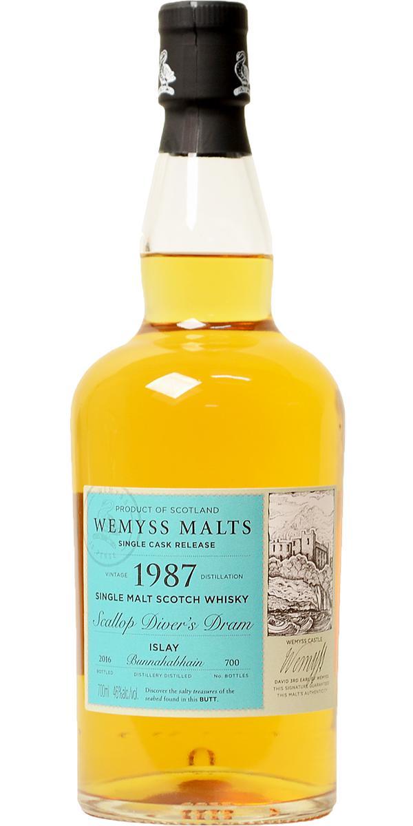 Bunnahabhain 1987 Wy Scallop Diver's Dram