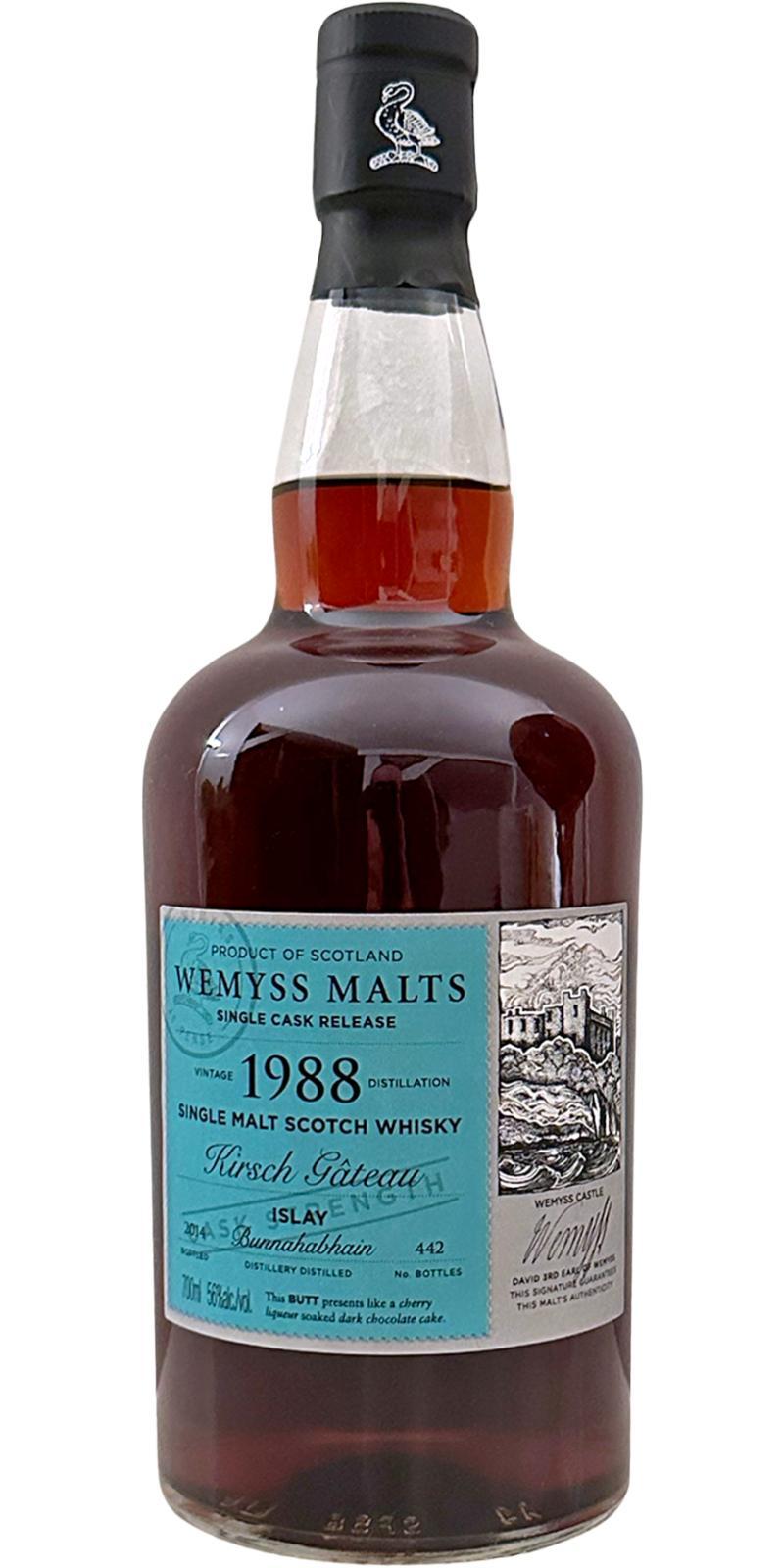 Bunnahabhain 1988 Wy Kirsch Gâteau