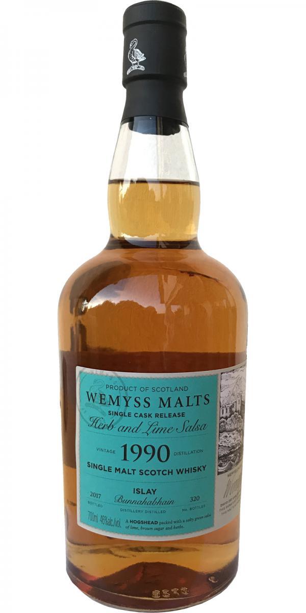 Bunnahabhain 1990 Wy Herb and Lime Salsa