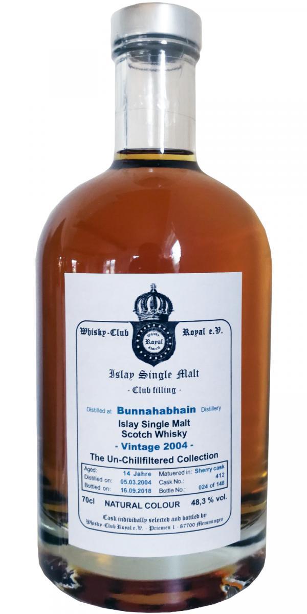 Bunnahabhain 2004 WCR Club filling