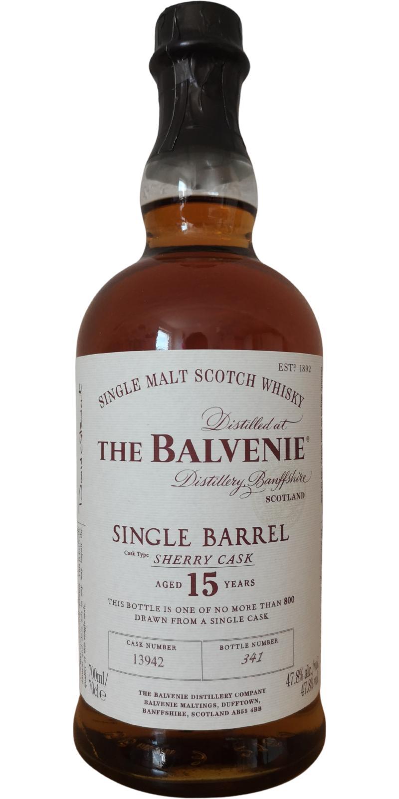 Balvenie 15-year-old Single Barrel - Sherry Cask