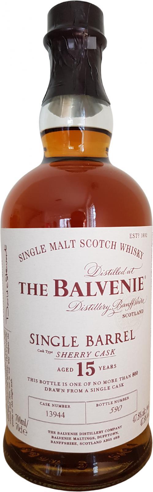 Balvenie 15-year-old Single Barrel - Sherry Cask