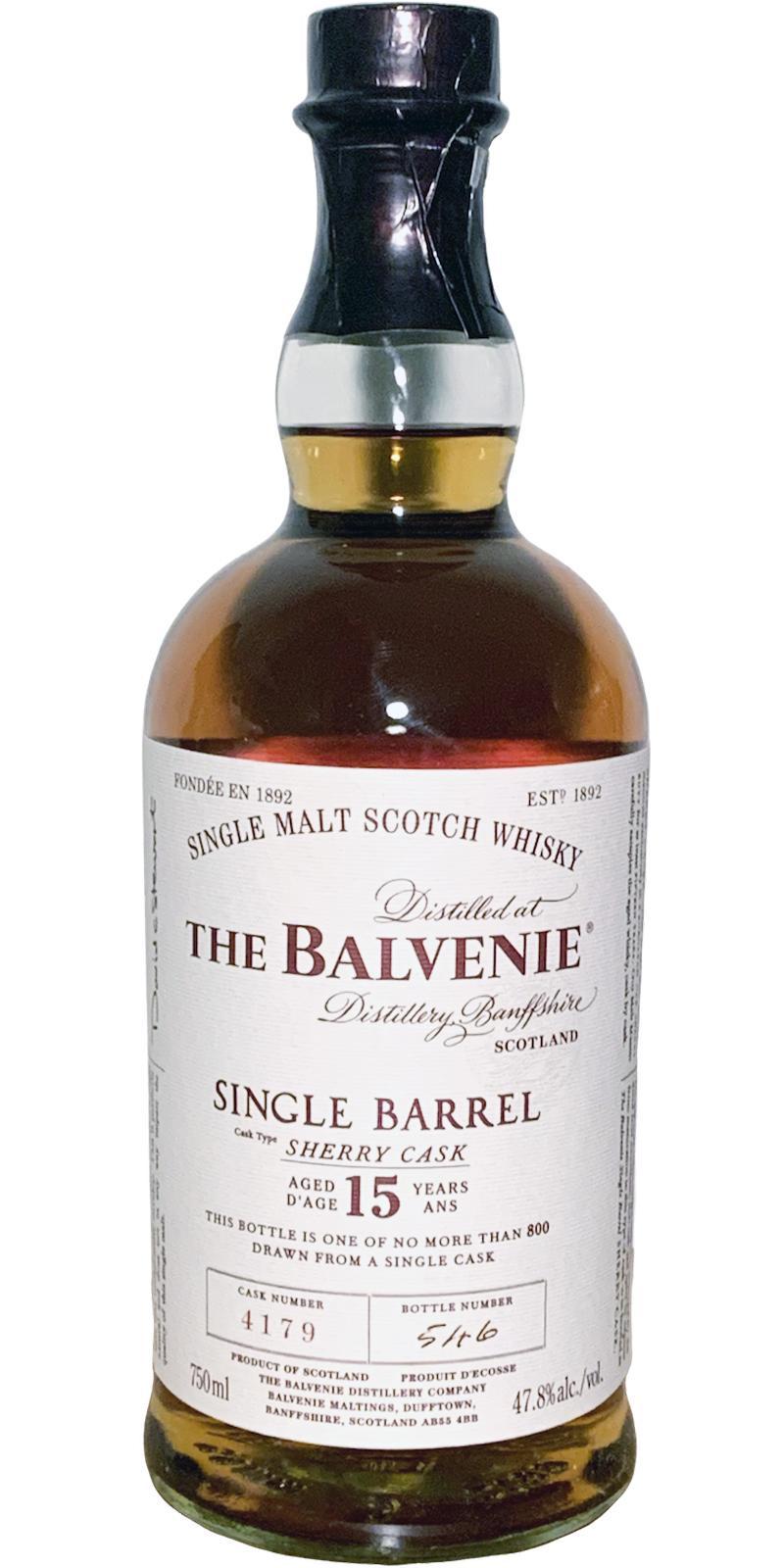 Balvenie 15-year-old Single Barrel - Sherry Cask