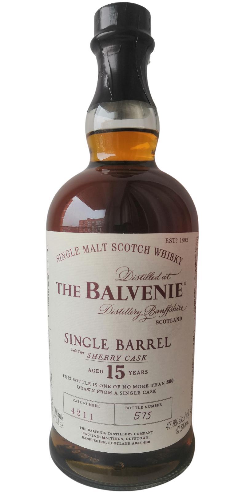 Balvenie 15-year-old Single Barrel - Sherry Cask
