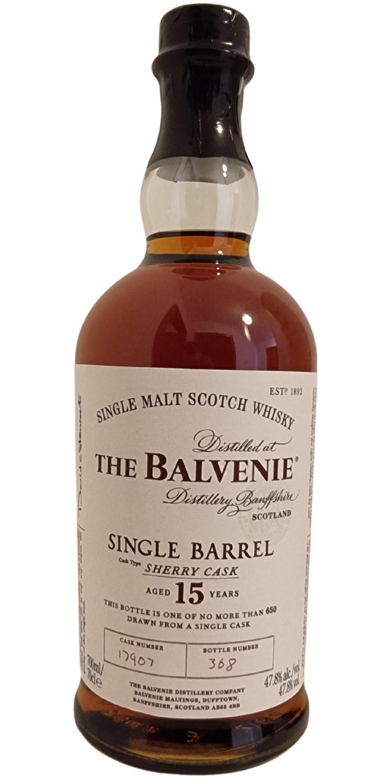 Balvenie 15-year-old Single Barrel - Sherry Cask
