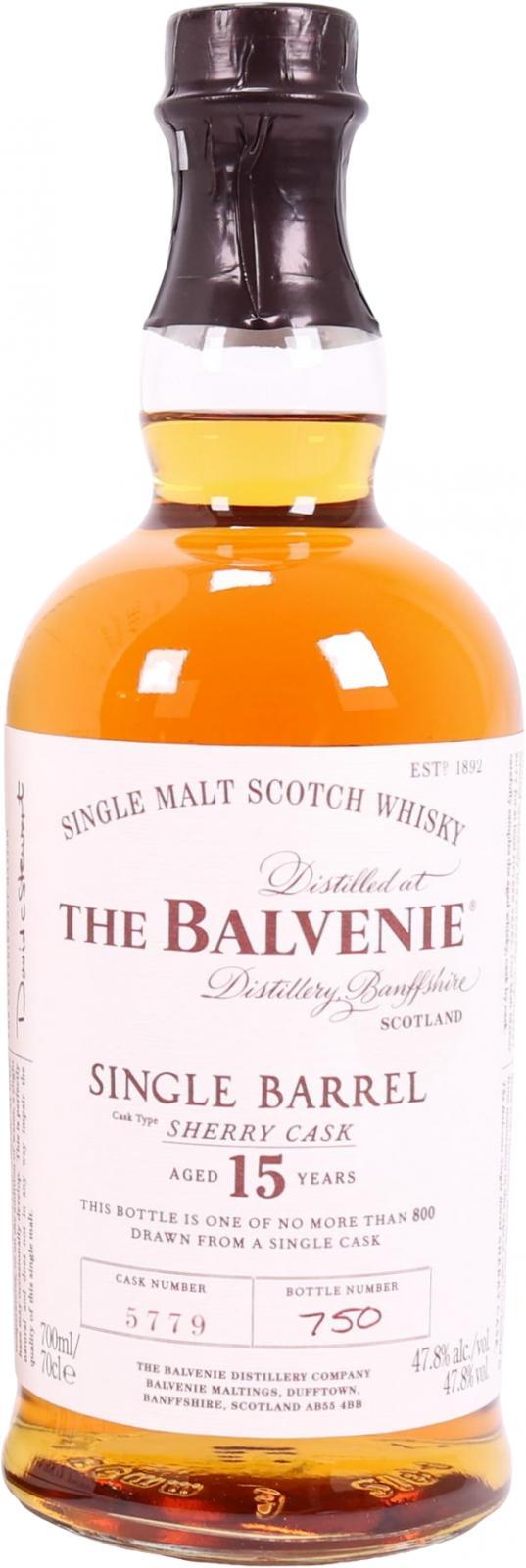 Balvenie 15-year-old Single Barrel - Sherry Cask