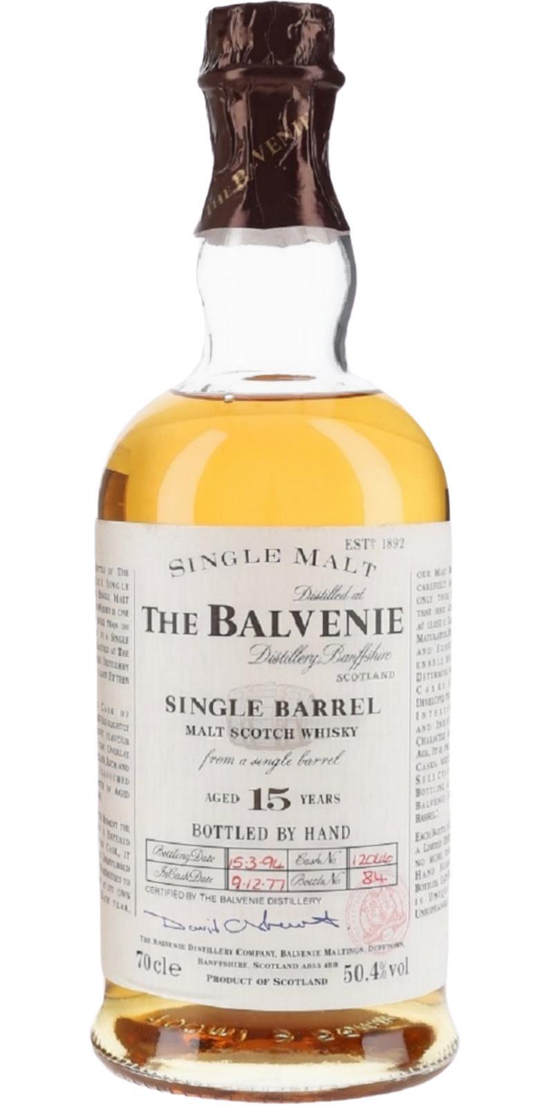 Balvenie 15-year-old Single Barrel