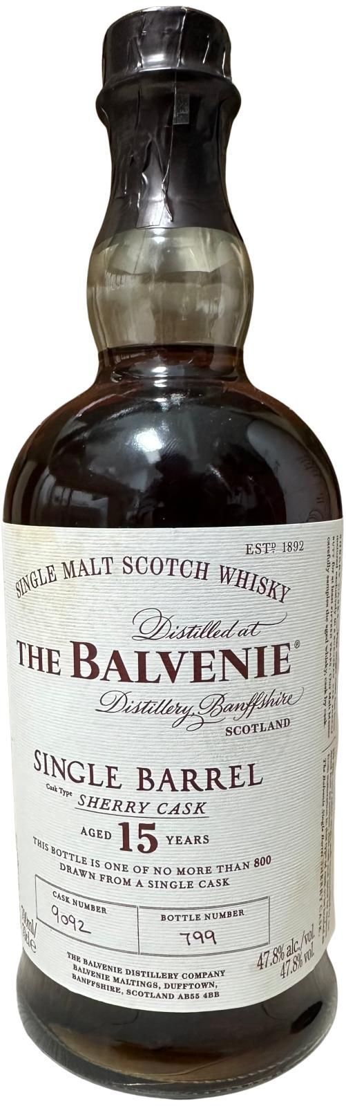 Balvenie 15-year-old Single Barrel - Sherry Cask