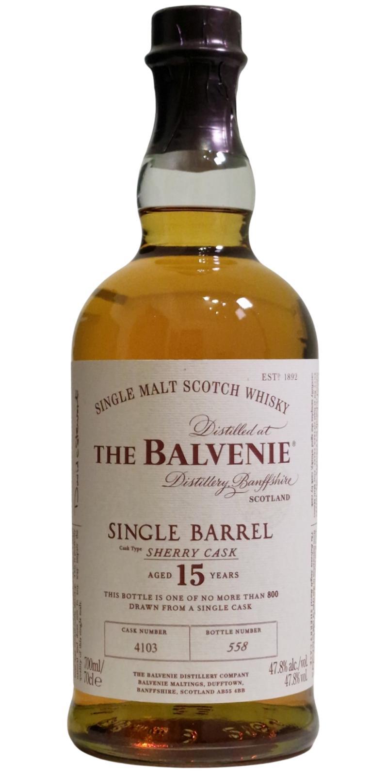 Balvenie 15-year-old Single Barrel