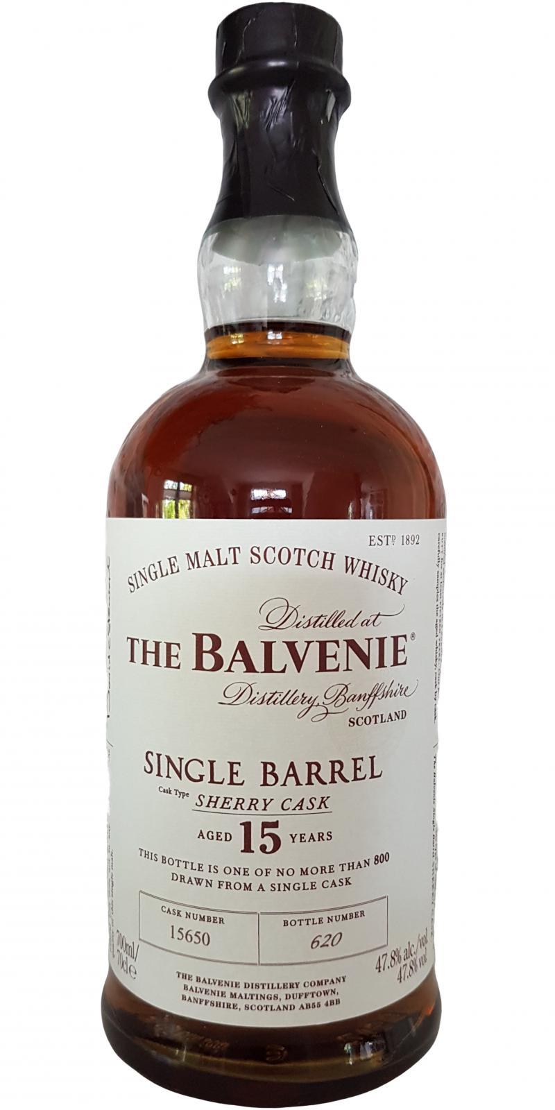 Balvenie 15-year-old Single Barrel - Sherry Cask
