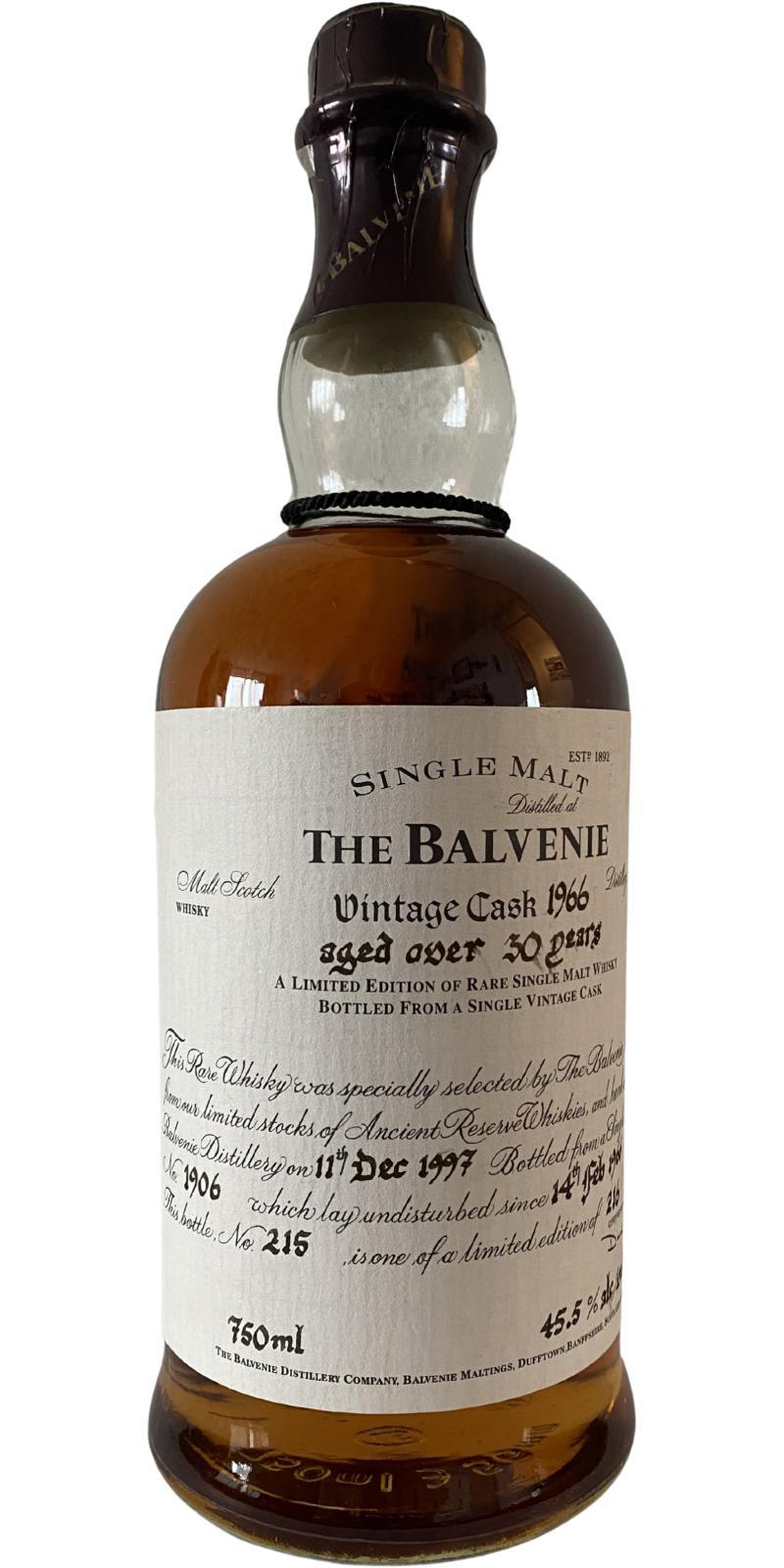 Balvenie 1966 Vintage Cask