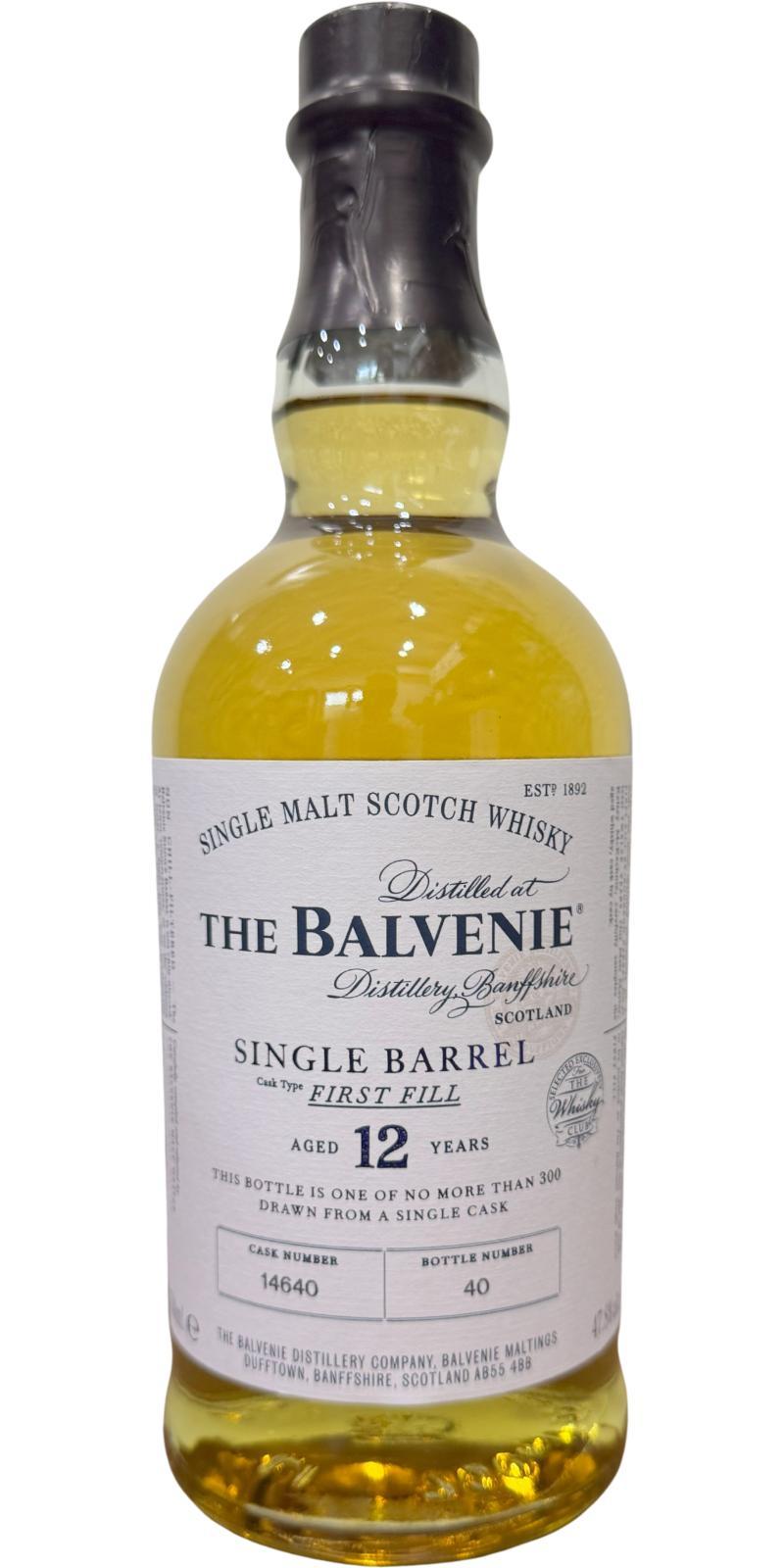 Balvenie 2012 Single Barrel