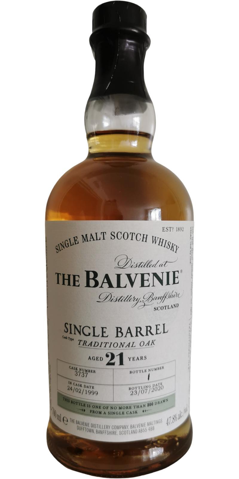 Balvenie 21-year-old Single Barrel - Traditional Oak