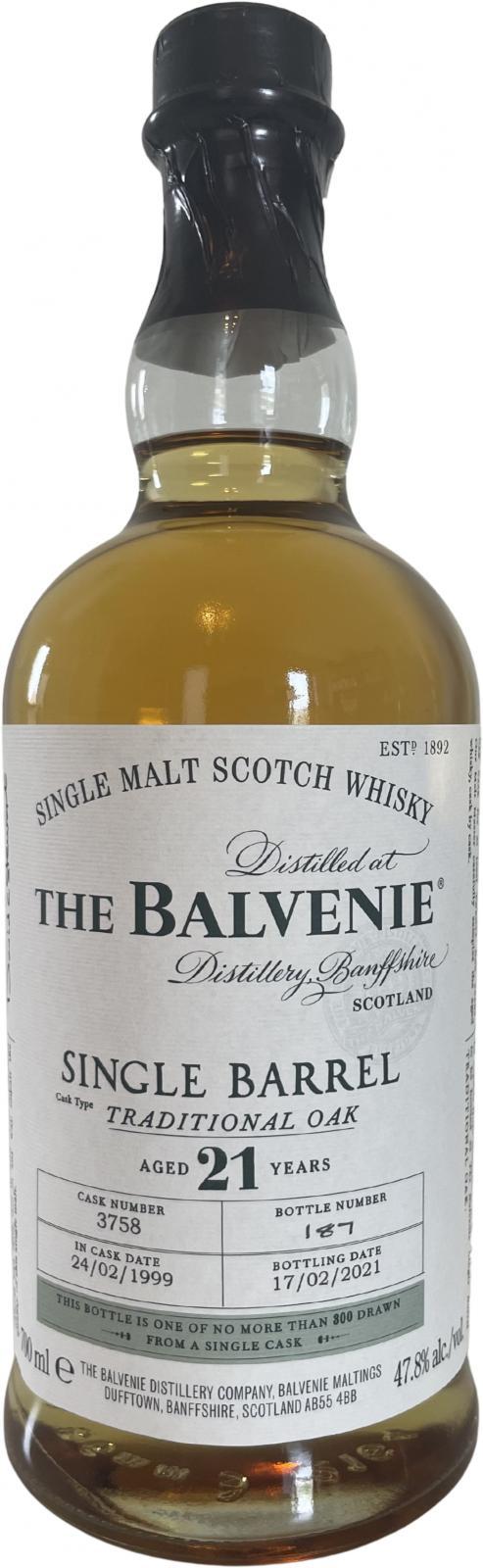 Balvenie 21-year-old Single Barrel - Traditional Oak