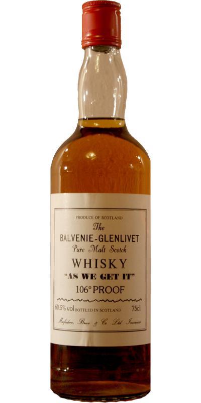 Balvenie As We Get It McfB Pure Malt Scotch Whisky
