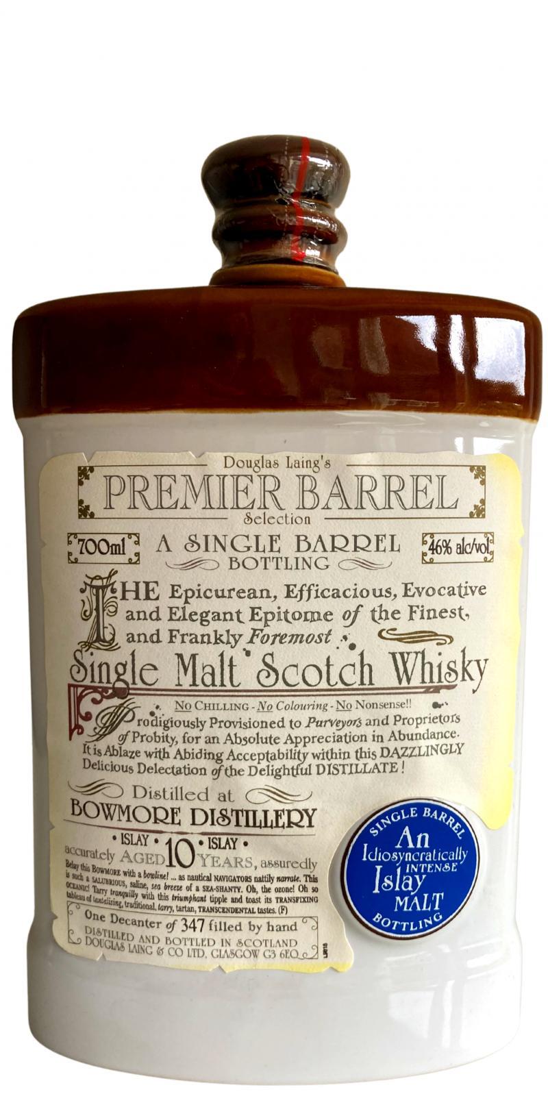 Bowmore 10-Year-old DL Premier Barrel Selection