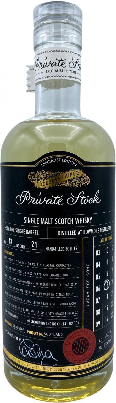 Bowmore 13-year-old DL Private Stock