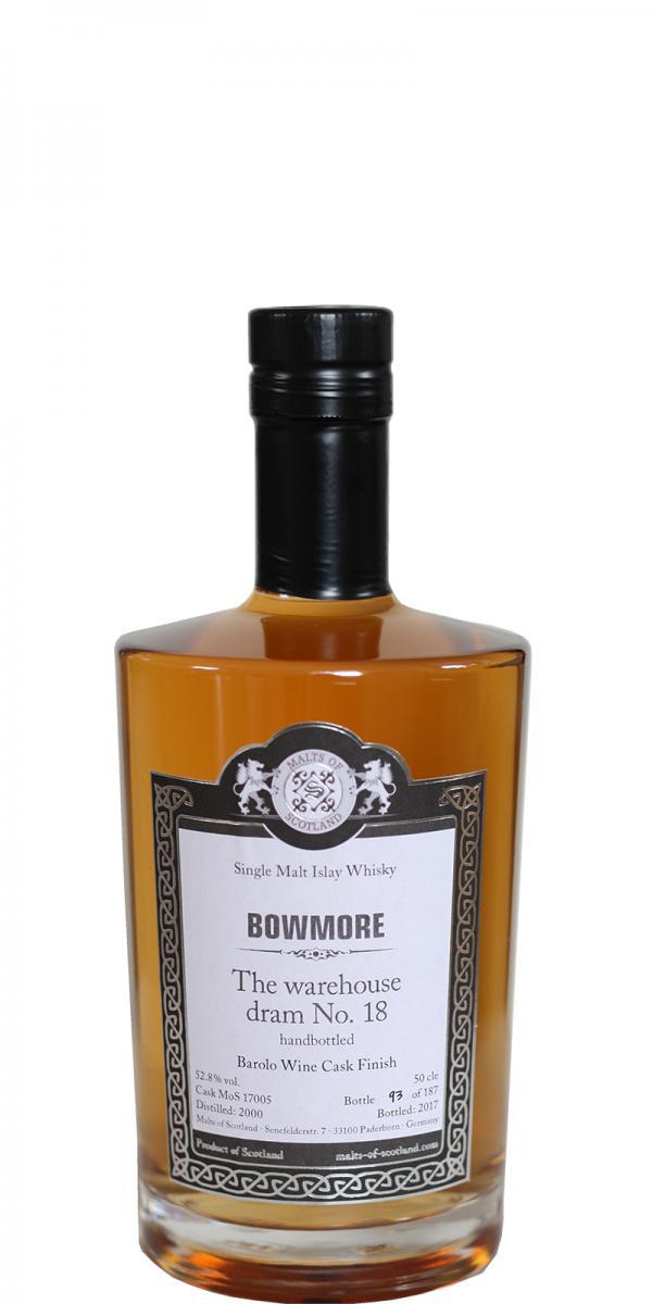 Bowmore 2000 MoS The warehouse dram No. 18