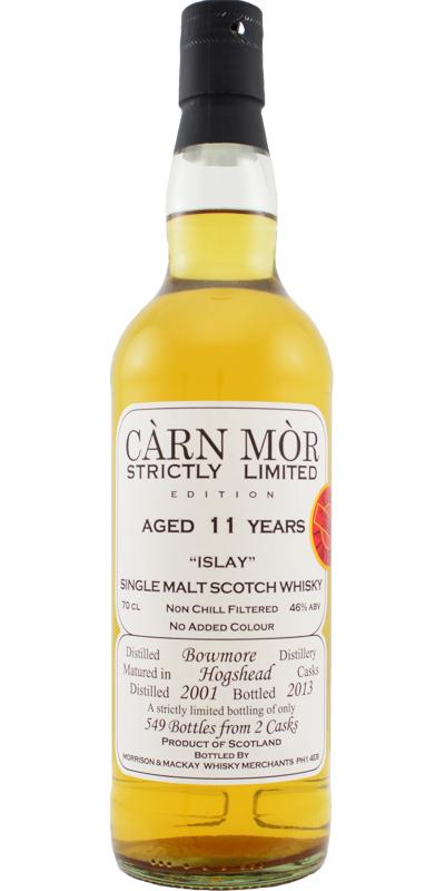 Bowmore 2001 MMcK Càrn Mòr - Strictly Limited Edition