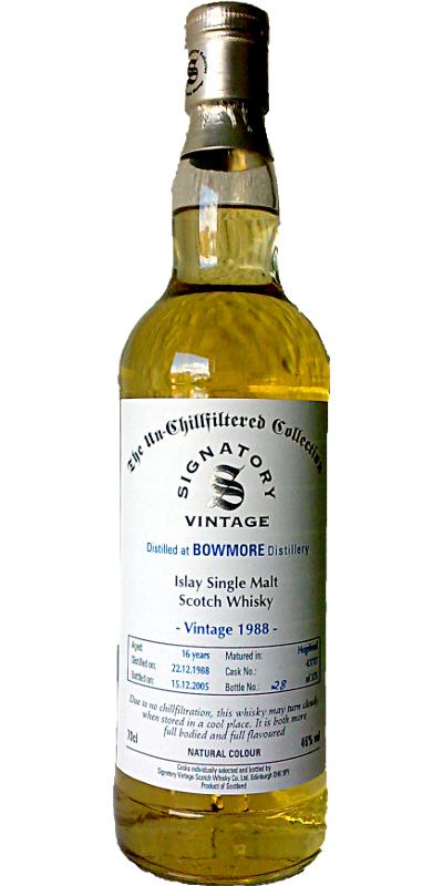 Bowmore 1988 SV The Un-Chillfiltered Collection