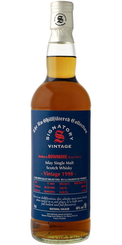 Bowmore 1998 SV The Un-Chillfiltered Collection - LMDW