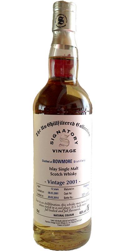 Bowmore 2001 SV The Un-Chillfiltered Collection