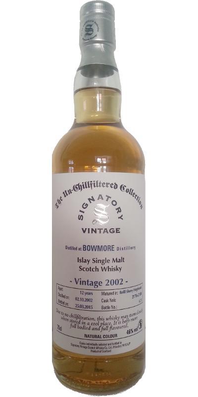 Bowmore 2002 SV The Un-Chillfiltered Collection