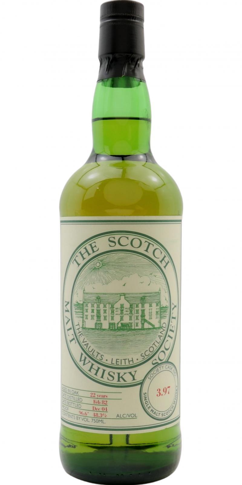 Bowmore 1982 SMWS 3.97 No water required