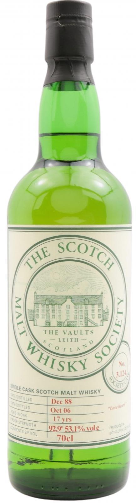 Bowmore 1988 SMWS 3.124 Love hearts