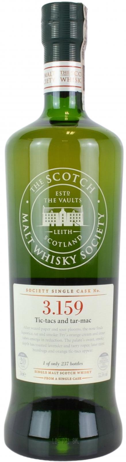 Bowmore 1988 SMWS 3.159 Tic-tacs and tar-mac