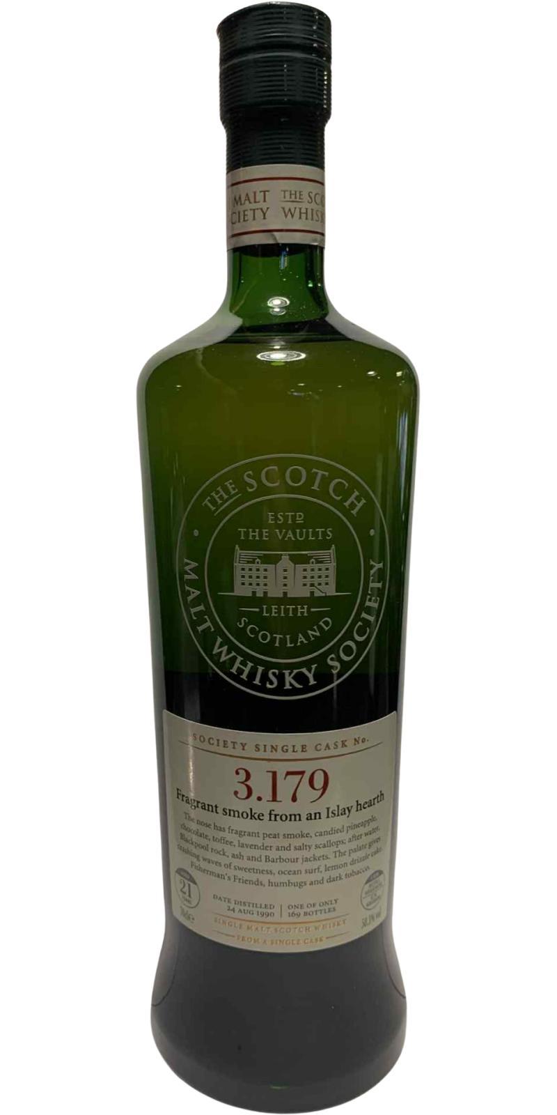 Bowmore 1990 SMWS 3.179 Fragrant smoke from an Islay hearth