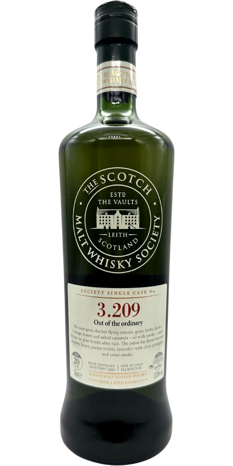 Bowmore 1992 SMWS 3.209 Out of the ordinary
