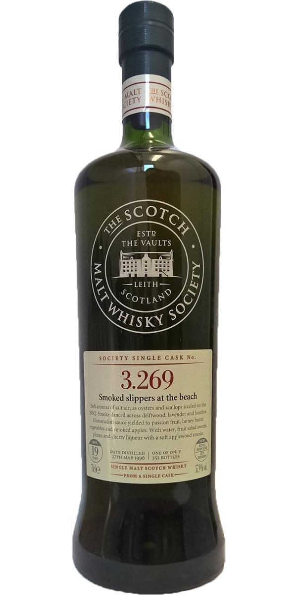 Bowmore 1996 SMWS 3.269 Smoked slippers at the beach