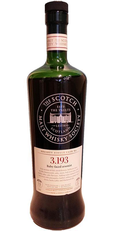Bowmore 1997 SMWS 3.193 Baby-faced arsonist