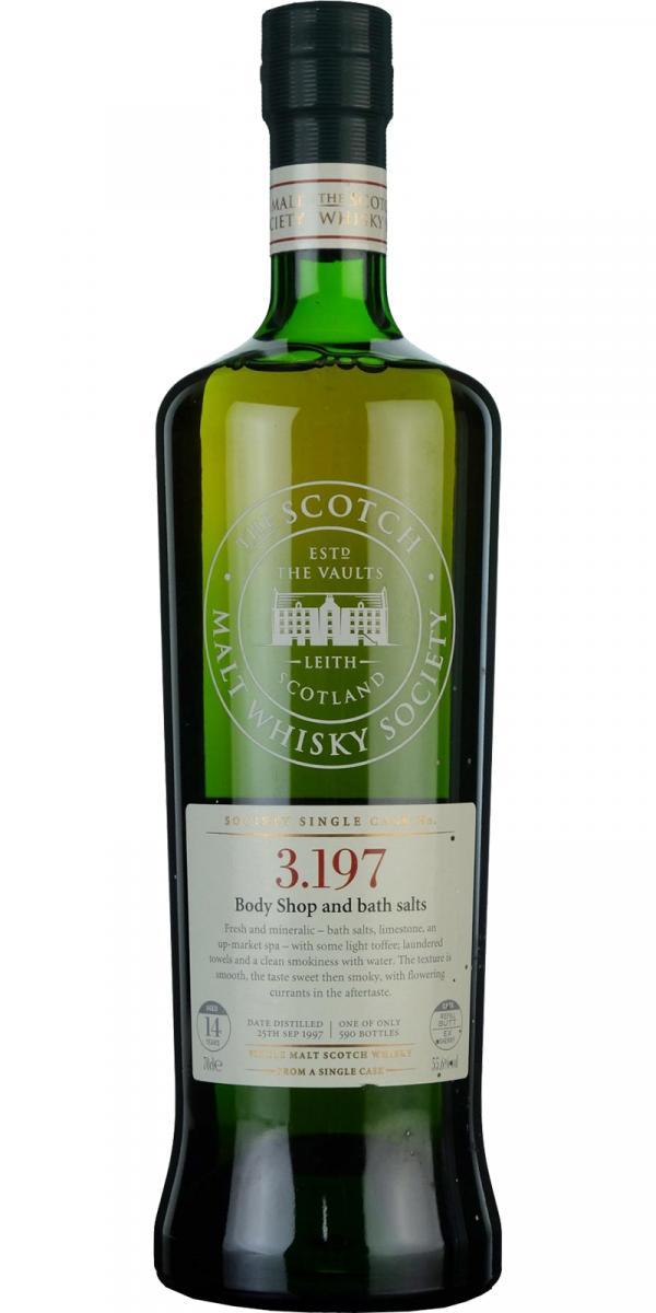 Bowmore 1997 SMWS 3.197 Body Shop and bath salts