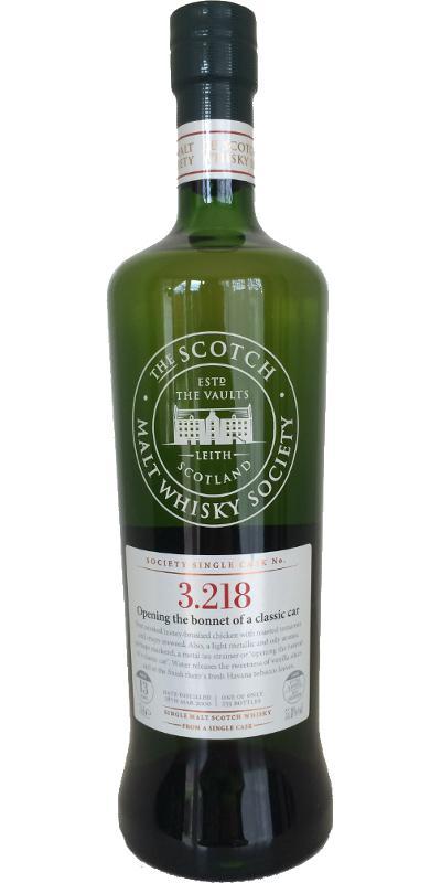 Bowmore 2000 SMWS 3.218 Opening the bonnet of a classic car