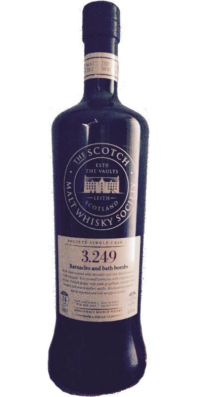 Bowmore 2001 SMWS 3.249 Barnacles and bath bombs
