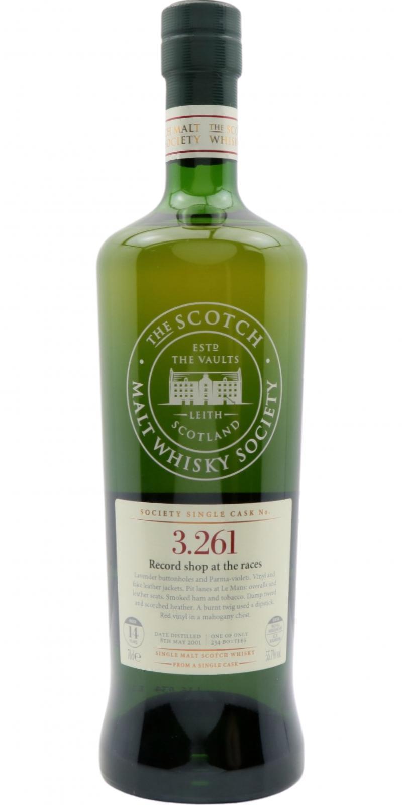 Bowmore 2001 SMWS 3.261 Record shop at the races
