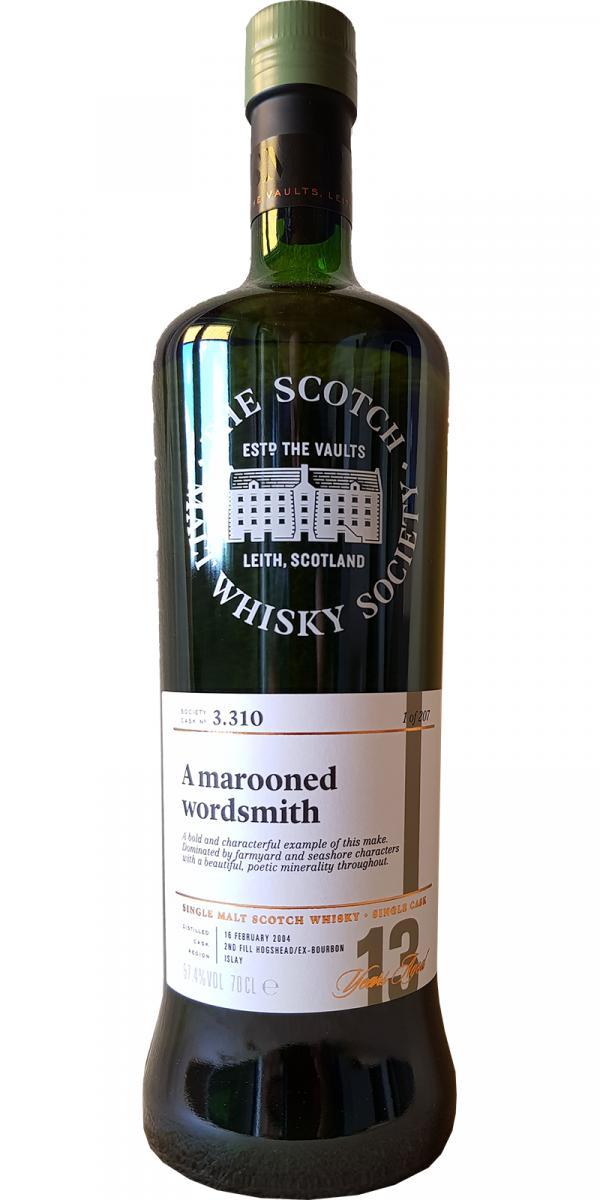 Bowmore 2004 SMWS 3.310 A marooned wordsmith