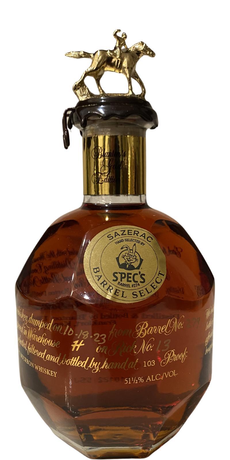 Blanton's Single Barrel Gold Edition - Barrel Select